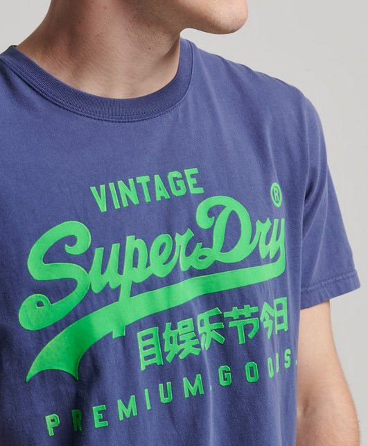 Superdry Herren Vintage Logo T Shirt Neonfarben für 11,16€ (statt 19€)