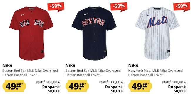 Nike MLB Sale + 5€ Gutschein   z.B. LA Dodgers Hoodie für 39,99€ (statt 53€)