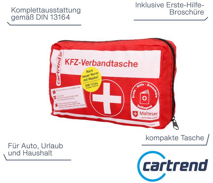 Cartrend Verbandtasche DIN13164 (neu) für nur 7,49€ (statt 11€)