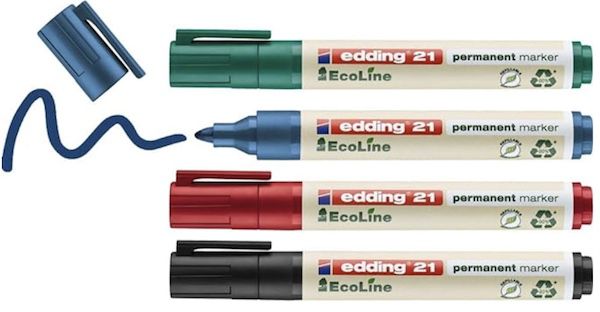 4er Set edding 21 Ecoline Permanentmarker für 3,99€ (statt 7€)