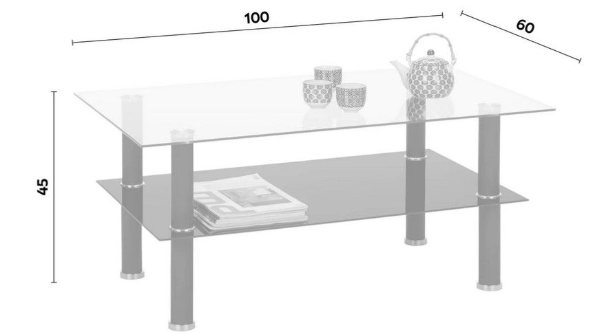 based Daytona II Couchtisch 100x60cm für 49,99€ (statt 99€)