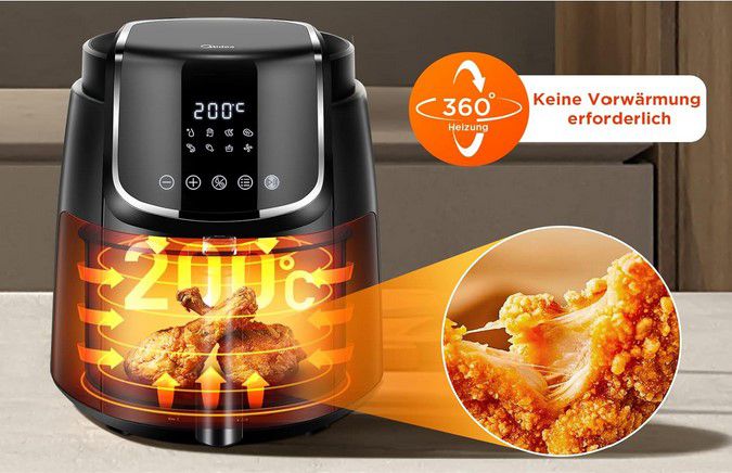 Midea MF CN40C2 Heißluftfritteuse für 46,99€ (statt 84€)