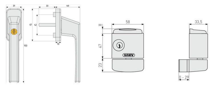 Abus Fenstergriff FG120 & 2x Zusatzsicherung FTS3003 für 24,49€ (statt 55€)