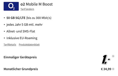 Samsung Galaxy Z Flip5 (256GB) + o2 Allnet 50GB 5G für 34,99€ mtl.