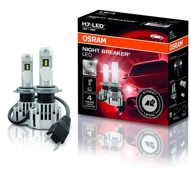 OSRAM H7 LED Night Breaker Auto Nachrüstlampe Doppelpack für 81,80€ (statt 96€)
