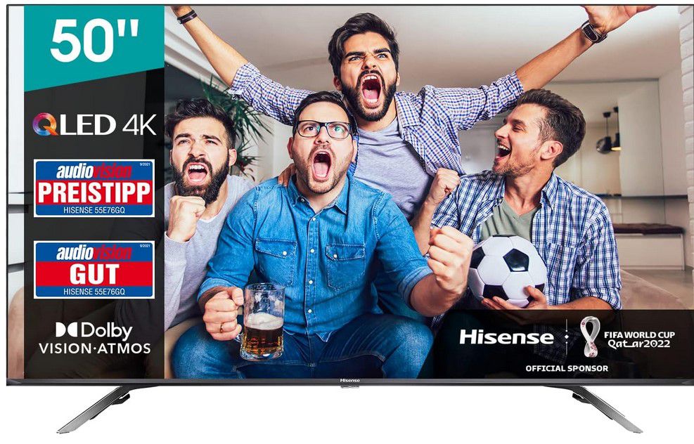 Hisense 50E76GQ   50 Zoll QLED smartTV ab 379,99€ (statt 520€)