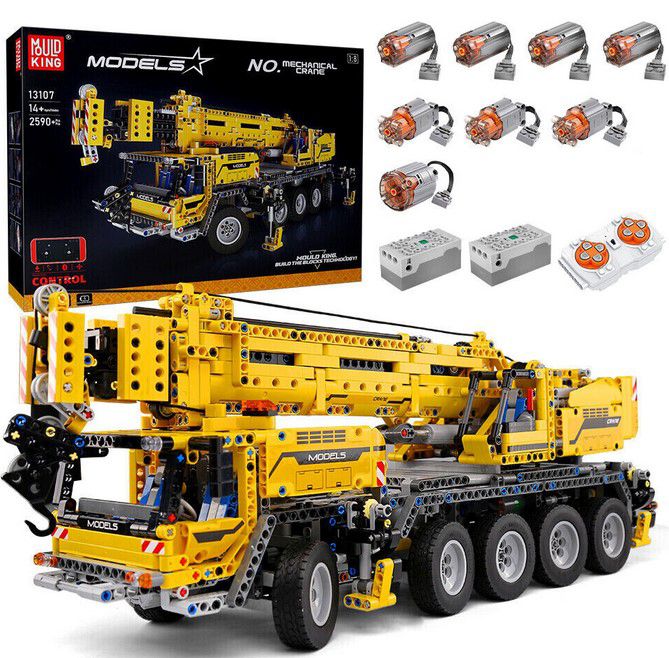 🏗️ MOULD KING Technic Kran mit 8 Motoren (13107) für 103,99€ (statt 142€)