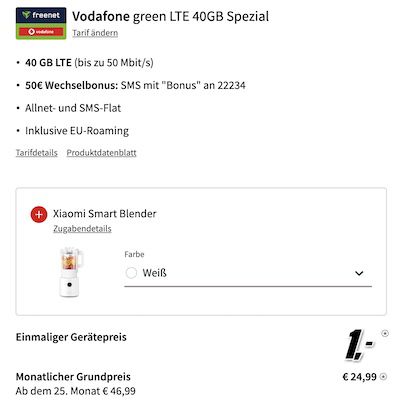🔥 Xiaomi 13T Pro (1TB) inkl. Standmixer + 40GB Vodafone 24,99€ mtl + 50€ Bonus