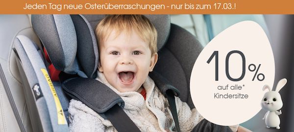 10% Rabatt auf Kindersitze beim Babymarkt   z.B. Joie i Trillo 68,39€ (statt 87€)