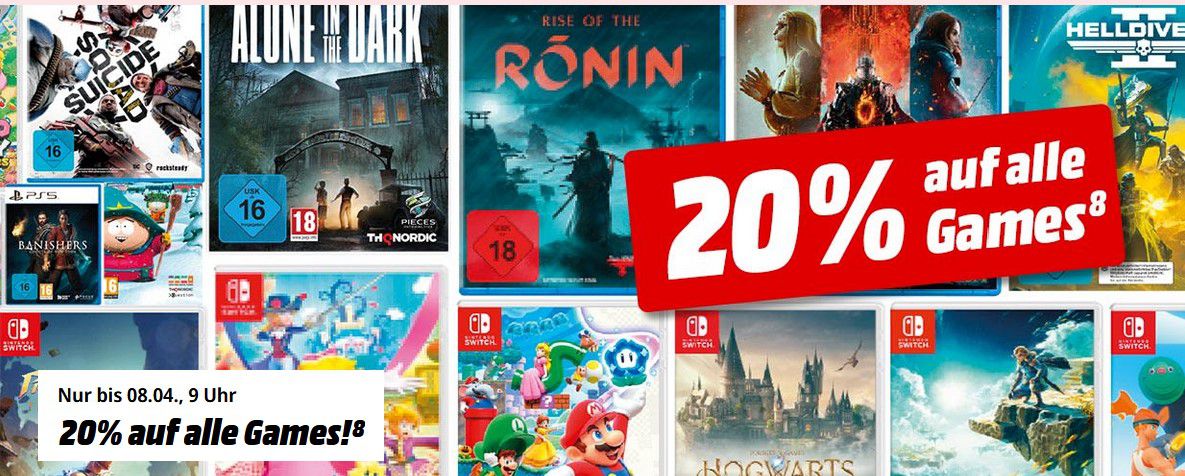 Media Markt alle Games mit 20% z.B. Animal Crossing: New Horizons für 42,98€ (statt 48€)