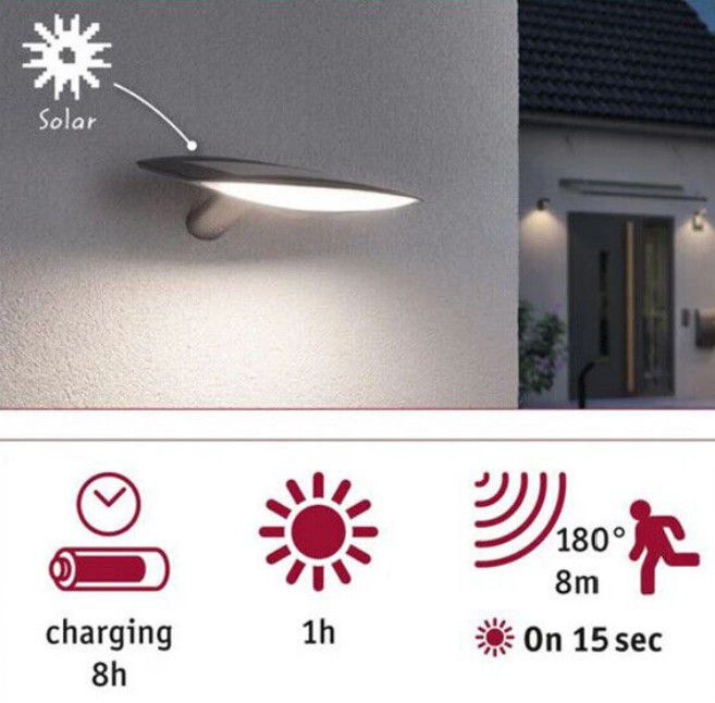 Paulmann Kiran LED Solar Wandleuchte Bewegungsmelder für 12,59€ (statt 23€)
