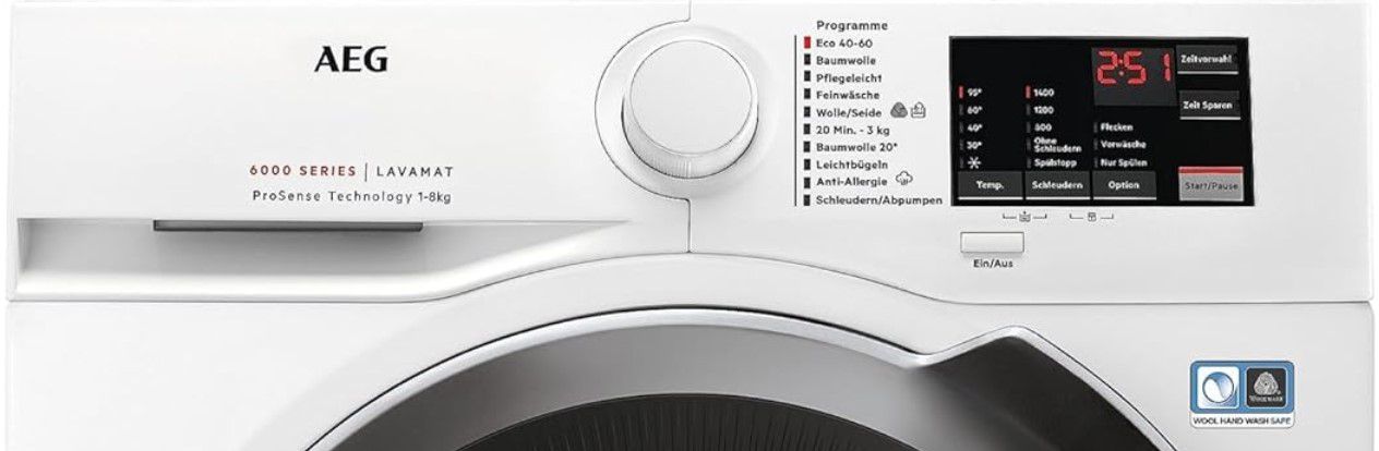 AEG L6AMZ48FL​ Waschmaschine 8kg 1.400 U/min [EEK A] für 499,99€ (statt 569€)