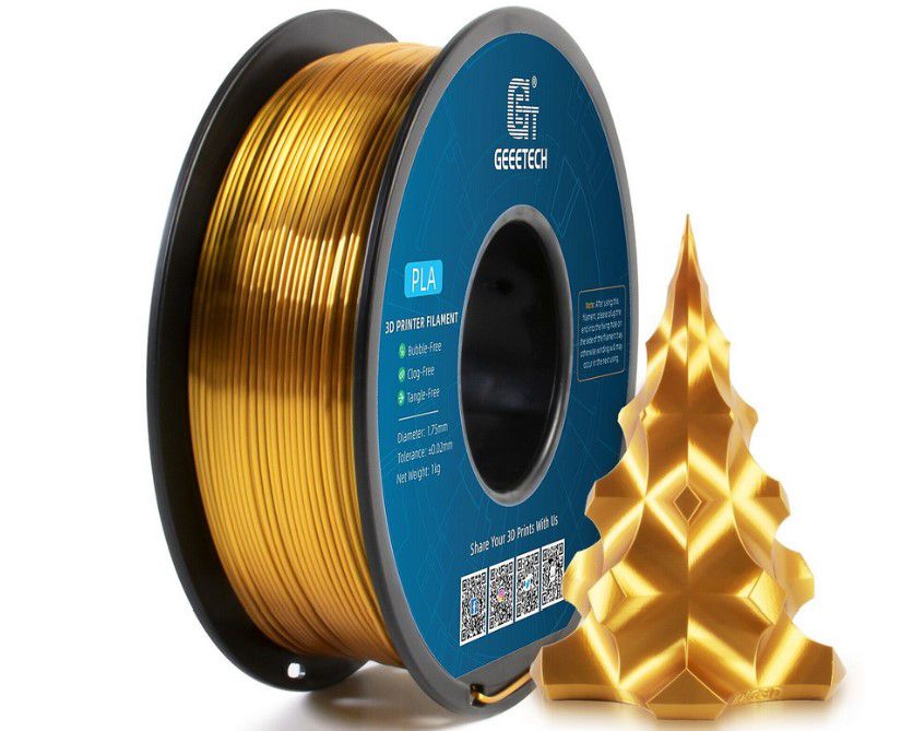 🖨 Geeetech PLA Filament Silk Gold 3D Drucker 1kg für 11,09€ (statt 17€)