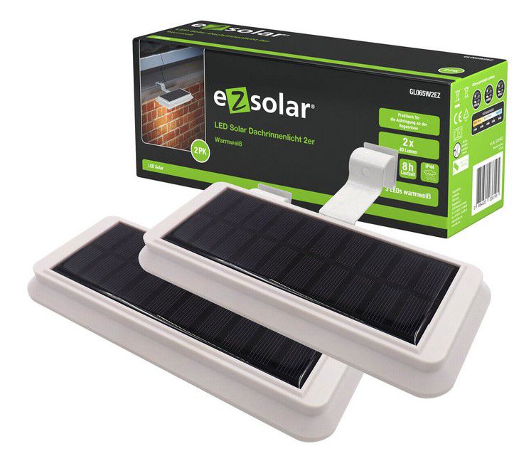 2 Dachrinnen Solarleuchten für 9,99€ (statt 16€)