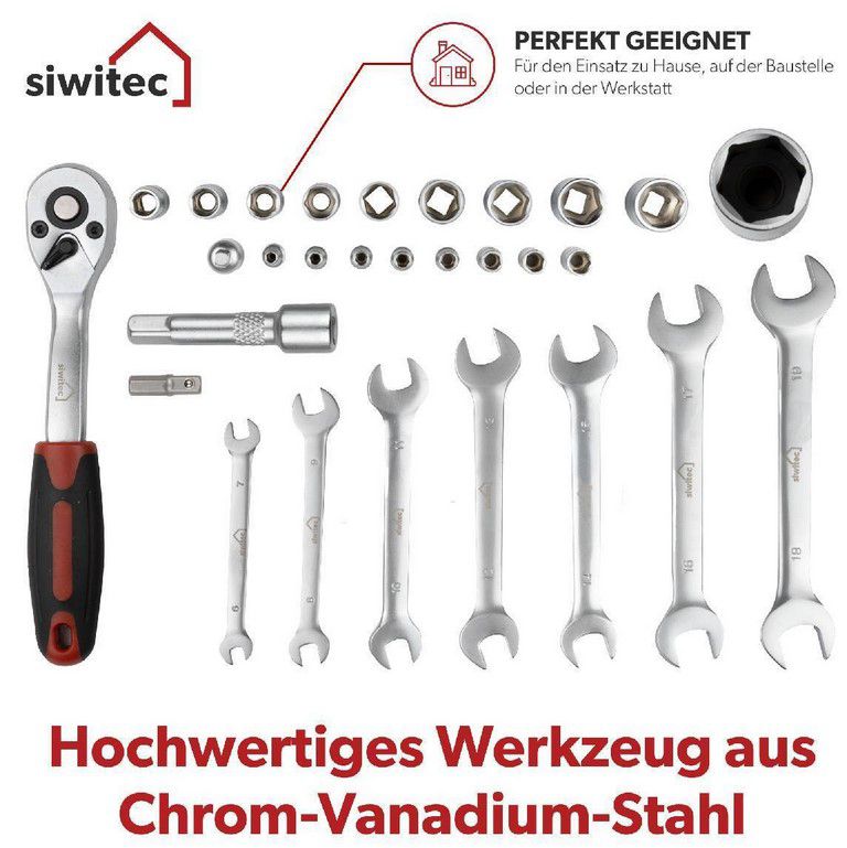 🛠 siwitec Werkzeugkoffer Set 95 teilig für 59,99€ (statt 90€)