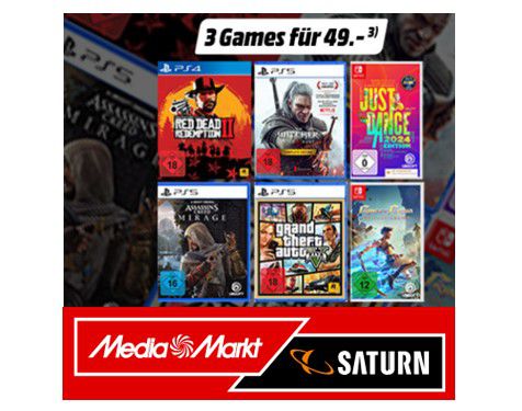3 Games für 49€ – PS4. PS5, PC, Switch und Xbox