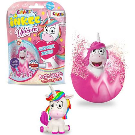 Craze Inkee Einhorn Badebombe mit Pop Corn Duft für 2,99€ (statt 4€)