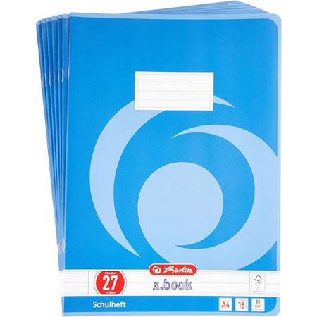 10er Pack Herlitz A4, Lineatur 27 Schulheft, 16 Blatt für 3,99€ (statt 8€)