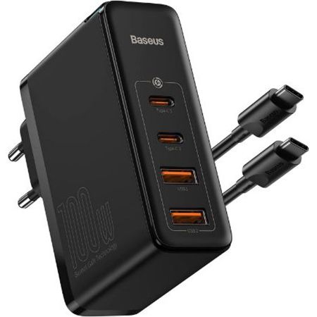 Baseus 4-Port USB-C/A Ladegerät mit 100W, GaN II Tech für 41,99€ (statt 50€)