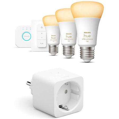 3er Pack Philips Hue White Ambiance E27 + Bridge + Steckdose 119,95€ (statt 168€)