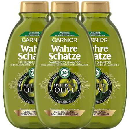 3er Pack Garnier Wahre Schätze Mythische Olive Shampoo ab 6,37€ (statt 8€)