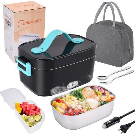 XREXS Elektrische 3 in 1 Lunchbox mit Gabel + Löffel, 1,5L, 75W für 16,99€ (statt 26€)