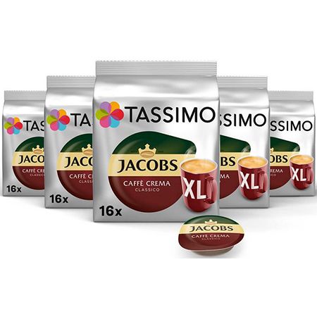 ☕ 80er Pack Tassimo Jacobs Caffè Crema Classico XL Kapseln ab 29,59€ (statt 32€)