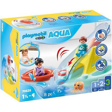 Playmobil (70635 ) 1.2.3 Aqua Badeinsel mit Wasserrutsche für 14,99€ (statt 19€)