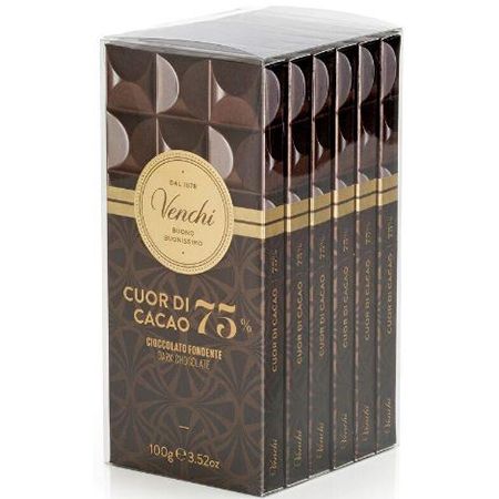 6er Pack Venchi Cuor di Cacao Zartbitter Tafeln, 75% ab 17,95€ (statt 25€)