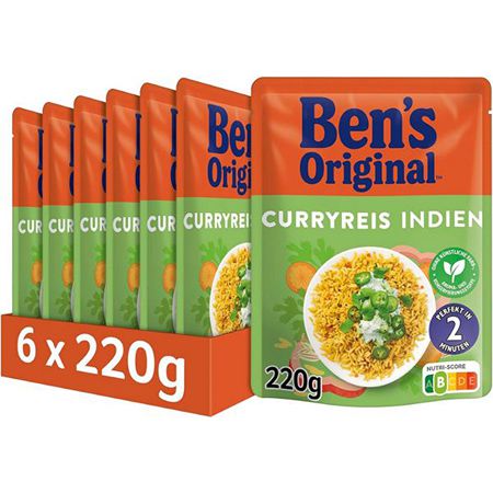 🍚 6er Pack Ben’s Original Express Curryreis, je 220g ab 7,14€ (statt 14€)