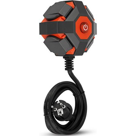 REV PowerGlobe 4 Fach Steckdosenwürfel mit Haken für 14,99€ (statt 25€)