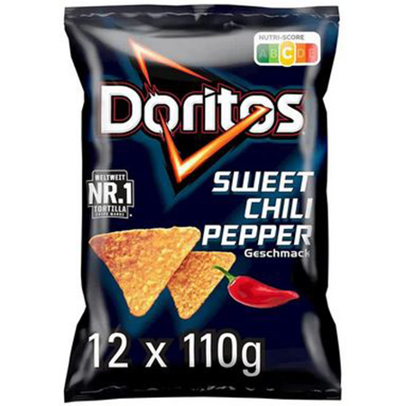 🌶️ 12x Doritos Tortilla Nachos mit süßem Chili Geschmack für 13,59€ (statt 21€)