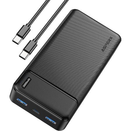 Asperx Powerbank mit 20.000mAh & 22.5W Schnellladefunktion für 13,99€ (statt 28€)