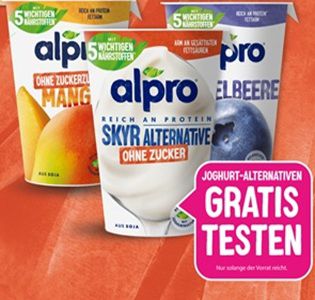 😋 Wieder da! Alpro Joghurtalternative gratis ausprobieren