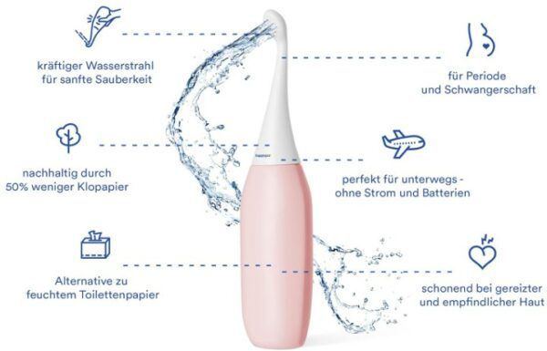 💦 Happypo Po Dusche 2.0 Easy Bidet in Blau für 6,58€ (statt 12€)