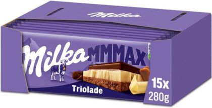 Milka Triolade 15 x 280g ab 35,92€ (statt Großtafel 52€)
