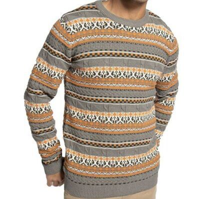 Mishumo Strick Pullover Baumwoll Pulli im Norweger Design für 15,98€ (statt 34€)