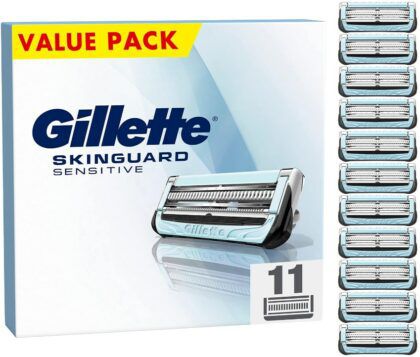 11 Gillette SkinGuard Sensitive Rasierklingen für 28,25€ (statt 37€)