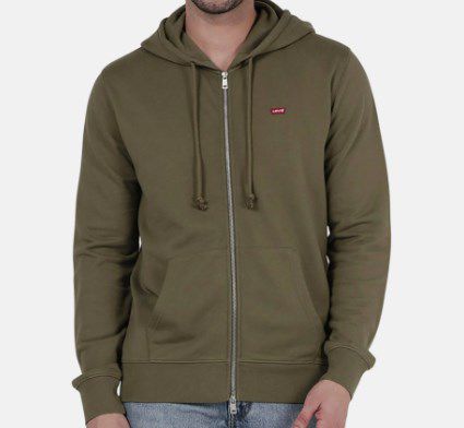 Levis Kapuzensweatjacke New Original Zip Up in Olive ab 44,79€ (statt 56€)