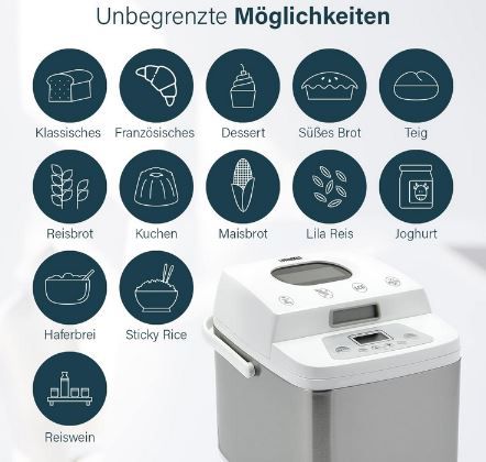 Princess Deluxe Brotbackautomat mit Glutenfrei Programm für 59,99€ (statt 69€)