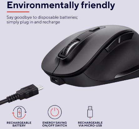 Trust Fyda Wireless Maus mit 2,4K DPI & 6 Tasten für 16,99€ (statt 21€)