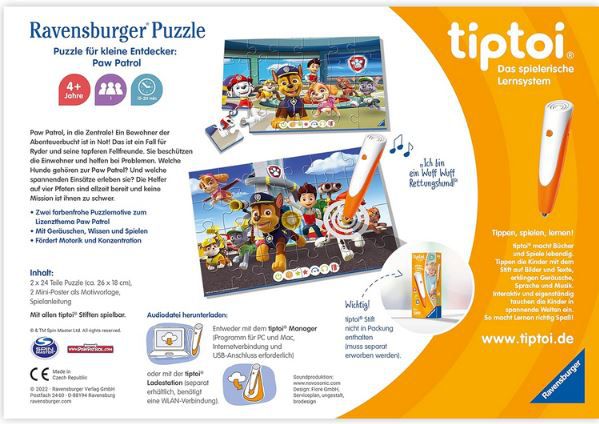 Ravensburger tiptoi Paw Patrol Puzzle für 9,99€ (statt 13€)