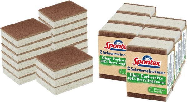 28er Pack Spontex Reinigungsschwämme mit Scheuervlies ab 22,71€ (statt 32€)