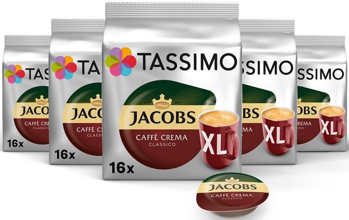 80er Pack Tassimo Jacobs Caffè Crema Classico XL Kapseln ab 17,95€ (statt 25€)