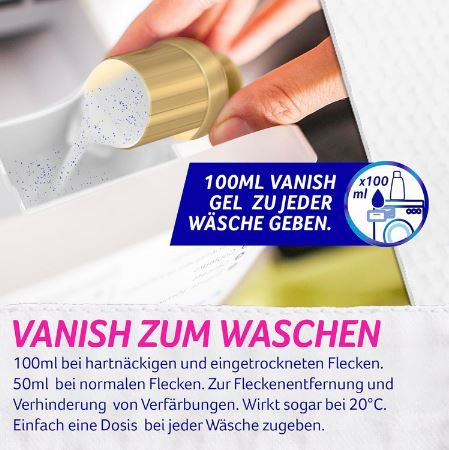 Vanish Oxi Action Powerweiss Gel ohne Chlor, 750 ml ab 3,97€ (statt 5,49€)