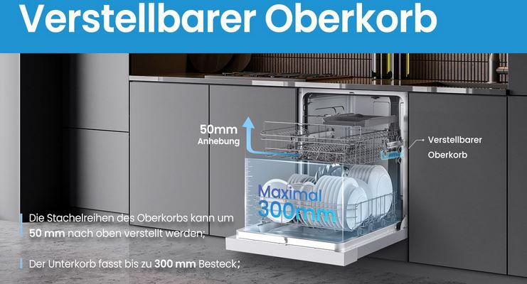 Midea SU 5.35X14CS Unterbau Geschirrspüler, 60cm für 390,15€ (statt 479€)