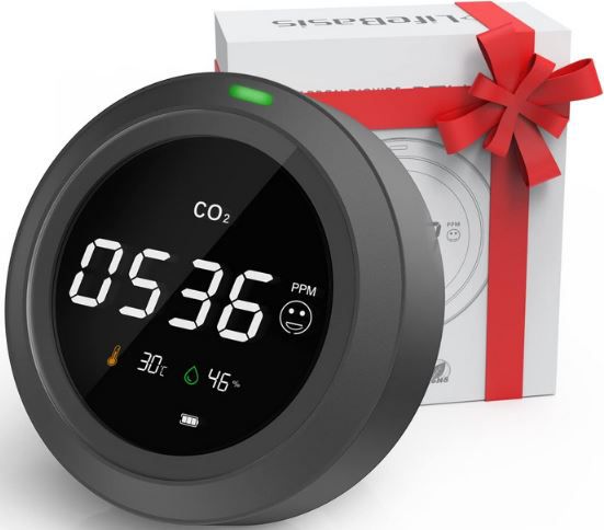 LifeBasis 3 in 1 Kohlendioxid Detektor mit Luftqualitätsmessung für 41,39€ (statt 69€)