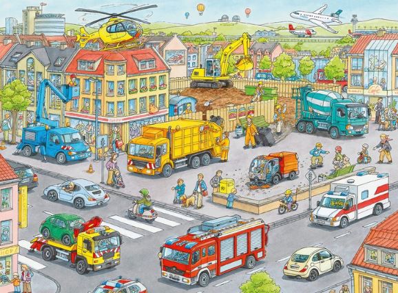 Ravensburger Fahrzeuge in der Stadt Kinderpuzzle, 100 tlg. für 10,63€ (statt 14€)