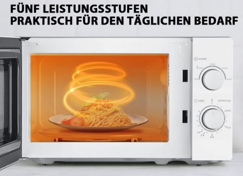 🍛 Comfee CMSN 20 WH Mikrowelle mit 700W für 54,99€ (statt 70€)