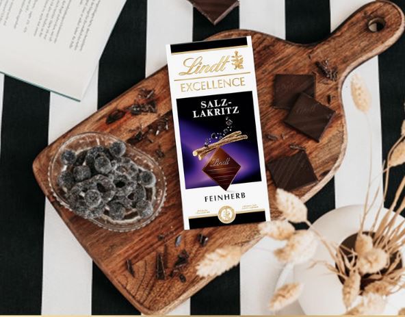 Lindt Excellence Salz Lakritz Feinherb Schokolade, 100g Tafel für 1,99€